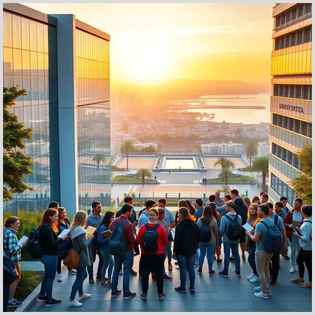 Universidad moderna con buenas opiniones